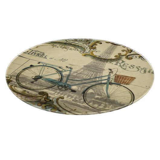 シックなトラベラーヴィンテージパリエッフェルタワー カッティングボード (角)