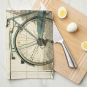 シックなトラベラーヴィンテージパリエッフェルタワー キッチンタオル (四つ折り)