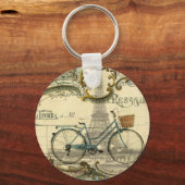 シックなトラベラーヴィンテージパリエッフェルタワー キーホルダー (正面)