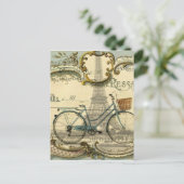 シックなトラベラーヴィンテージパリエッフェルタワー ポストカード (スタンド正面)