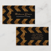 シックなトレンディーパターンサファリファッションレオパード印刷 名刺 (正面/裏面)