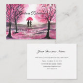 シックなトレンディーフェミニンスタイルさくらんぼブ結婚ルズ 名刺 (正面/裏面)