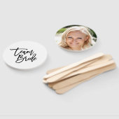 シックなトレンディーブラックブラシスクリプトチームブライド ハンドファン (組立なし)