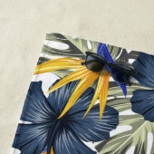 シックなトロピカパーソナライズされたルミスターミセス・カスタム ビーチタオル (インサイチュ)