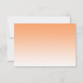 シックなトロピカルオレングラデーションジスウィート16 RSVP 招待状 (裏面)