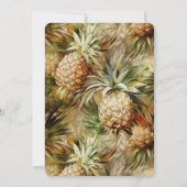 シックなトロピカルパイナップル誕生日 招待状 (裏面)