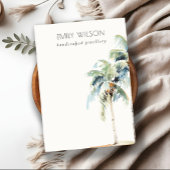 シックなトロピカルパームツリー空白のジュエリーディスプレイ 名刺