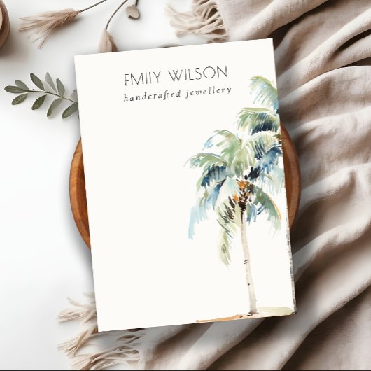 シックなトロピカルパームツリー空白のジュエリーディスプレイ 名刺
