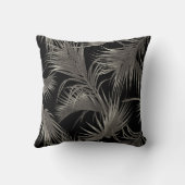 シックなトロピカルパームフロンズパターン クッション (裏面)