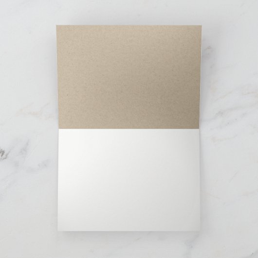 シックなトロピカルビーチパームツリーズウォーター結婚カラー サンキューカード (内部)