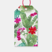 シックなトロピカルプリントウォーターカラー ギフトタグ (裏面)