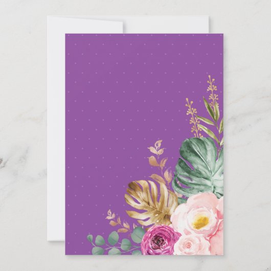 シックなトロピカルボホジャングルワイルドアニマルベビーシャワー サンキューカード (裏面)