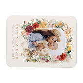 シックなトロピカルボホフローラマザーズデイギフト マグネット (横)