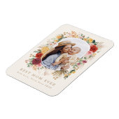 シックなトロピカルボホフローラマザーズデイギフト マグネット (左側)