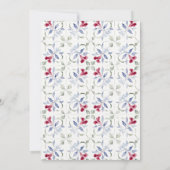 シックなトロピカルモロッコドンドープンベイビーシャワー 招待状 (裏面)