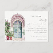 シックなトロピカルモ結婚ロッコドア詳細 エンクロージャーカード (正面)