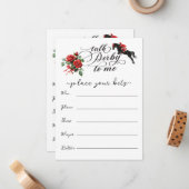 シックなトークダービートゥミーレースホースパーティー馬乗り ノートカード (正面/裏面インサイチュ)