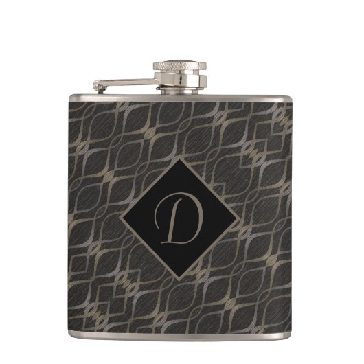 シックなトープ抽象芸術パタモノグラムのーン フラスク (正面)