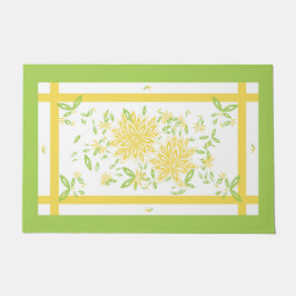 シックなドアマット_ 33かわいらしバター/60グリーンフローラ ドアマット