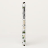 シックなドッグウッドの花々とストライプモノグラム Case-Mate iPhoneケース (裏面/左)