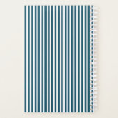 シックなドッグウッドの花とストライプカレンダープランナー プランナー手帳 (裏面)