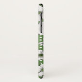 シックなドッグウッドの花と水玉模様パターン Case-Mate iPhoneケース (裏面/左)