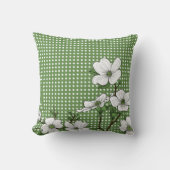 シックなドッグウッドパーズ&水玉模様装飾用クッション クッション (正面)
