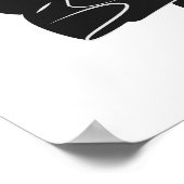 シックなドットファッションの女の子の白黒 ポスター (角)