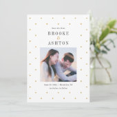 シックなドット編集可能カラー日付カードの保存 サンキューカード (スタンド正面)