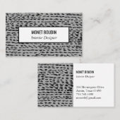 シックなドット黒グレーミニマル名刺 名刺 (正面/裏面)