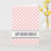 シックなドット カード (黄色い花)