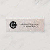 シックなドリンクチケットバウチャー会社ロゴパーティーイベント スキニー名刺 (裏面)