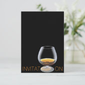 シックなドリンクディナービップパーソナライズされた招待状 招待状 (スタンド正面)