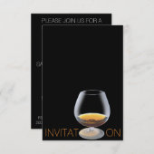 シックなドリンクディナービップパーソナライズされた招待状 招待状 (正面/裏面)