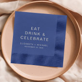 シックなドリンク結婚式を祝う 箔ナプキン