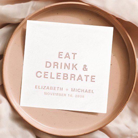 シックなドリンク結婚式を祝う 箔ナプキン