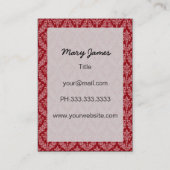 シックなドレスメーカーのマネキンビジネスカード 名刺 (裏面)