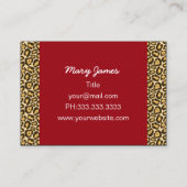 シックなドレスメーカーのマネキンビジネスカード 名刺 (裏面)