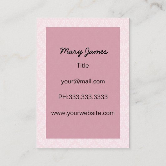 シックなドレスメーカーのマネキンビジネスカード 名刺 (裏面)