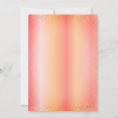 シックなドレス、フラワーフェザーキンセアニェラ 招待状 (裏面)