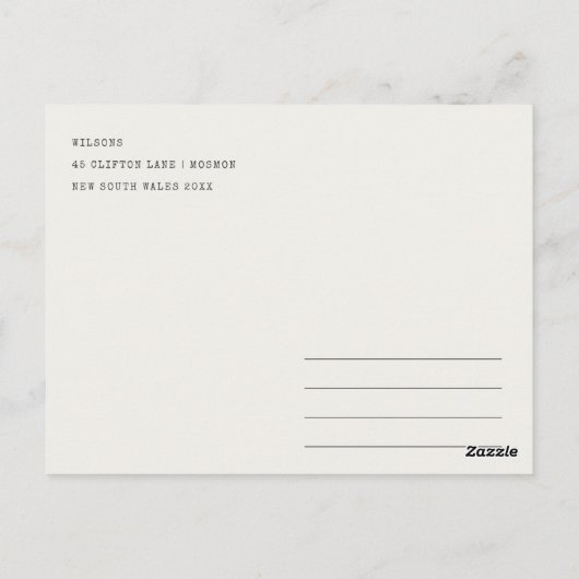 シックなニューオーリンズルイジアナ水彩旅行 ポストカード (裏面)