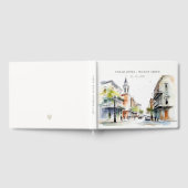 シックなニューオーリンズルイジアナ結婚ウォーター ゲストブック (全面)