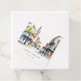 シックなニューオーリンズルイジアナ結婚ウォーター フェイバータグ