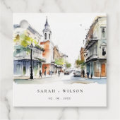 シックなニューオーリンズルイジアナ結婚ウォーター フェイバータグ (正面)