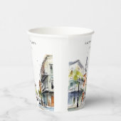 シックなニューオーリンズルイジアナ結婚ウォーター 紙コップ (右)