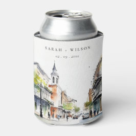 シックなニューオーリンズルイジアナ結婚ウォーター 缶クーラー