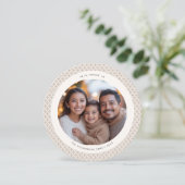 シックなニュートラルスノーフレークフォトクリスマスカード カード (スタンド正面)