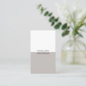 シックなニュートラルトープモダンミニマリストボユニークホ 名刺 (スタンド正面)