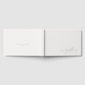 シックなニュートラル結婚ズミニマリストのパウダーID1020 ゲストブック (全面)