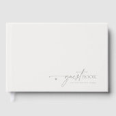 シックなニュートラル結婚ズミニマリストのパウダーID1020 ゲストブック (正面)
